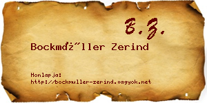 Bockmüller Zerind névjegykártya
